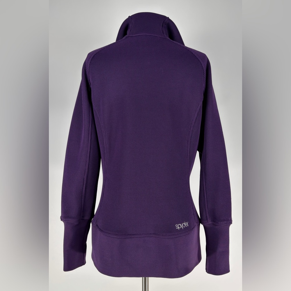 SPYDER Endure Core Sweater Women’s Jacket Purple Knit Fleece Full Zip Gorpcore L - Picture 11 of 12